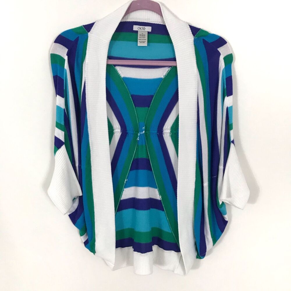 Cache Knit Cardigan Open Front Size Xs Y2k - image 5